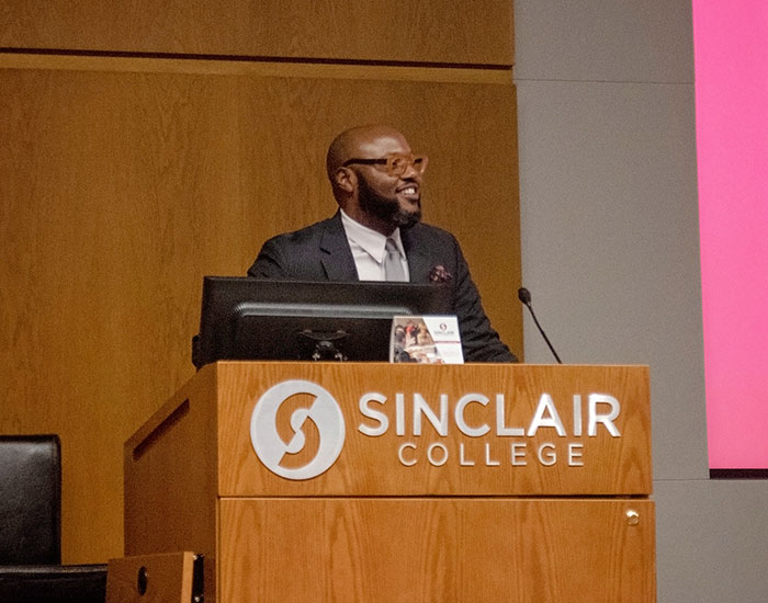 Dr. Quartey presenting during the the event