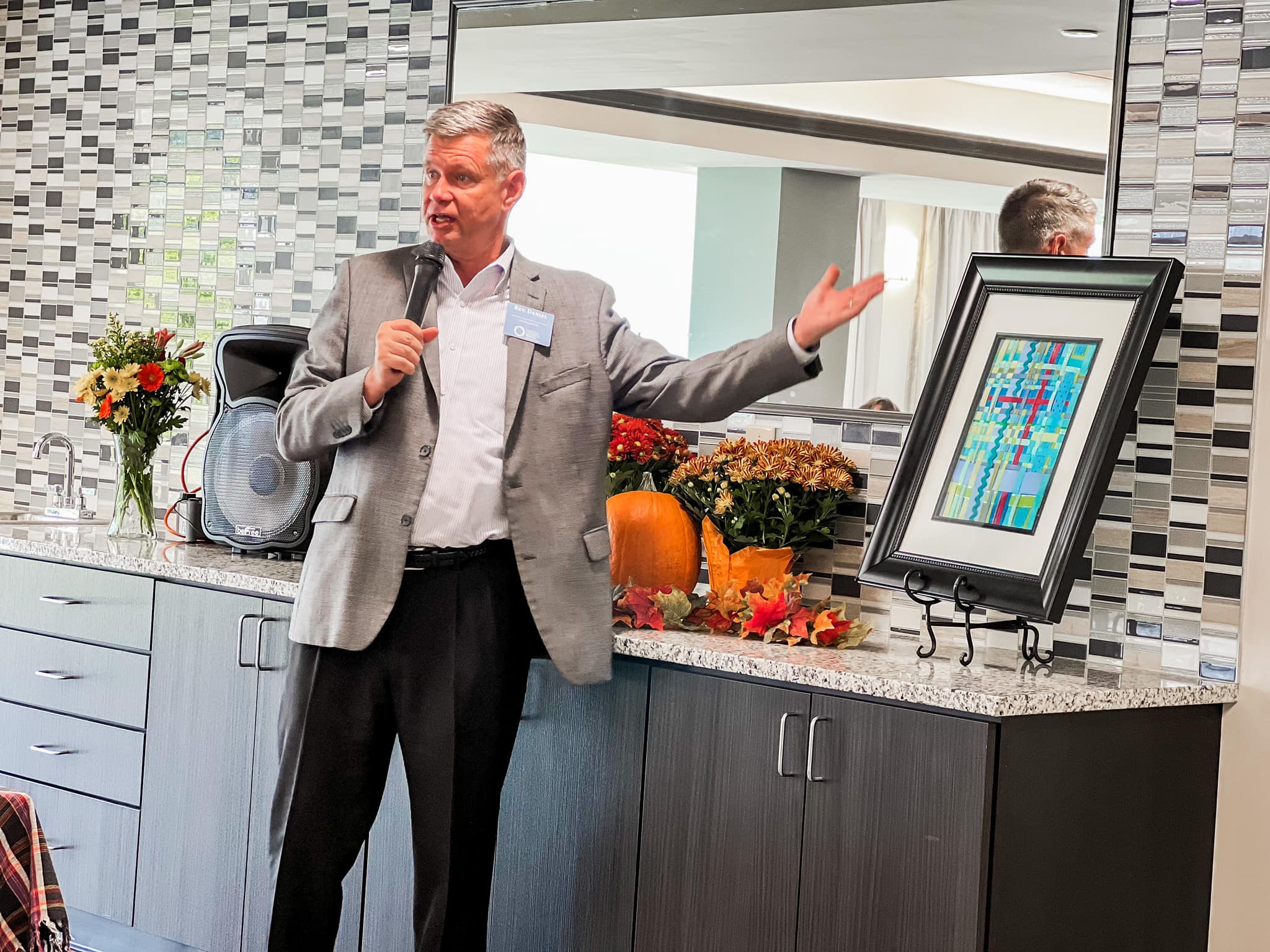Rev. Ken Daniel giving a speech about the dedication.