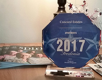 Concord Estates receives Best of Fredonia Award 2017