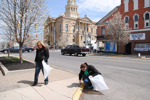 UCH Staffers help clean up Marion