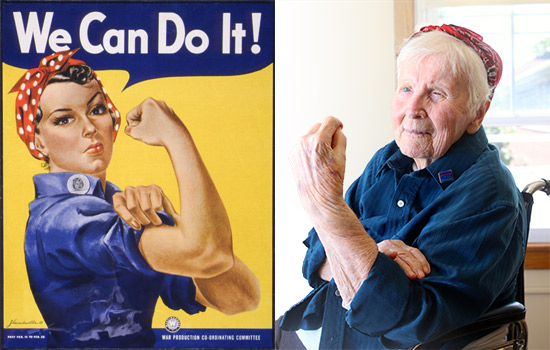 'We Can Do It!' Our own Rosie the Riveter, Fran Gottfried