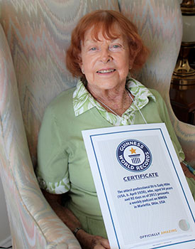 Glenwood Community resident Sally Hille is in the Guinness Book of World Records as the world’s oldest professional DJ