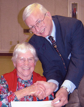 Brian S. Allen, right, UCH President and CEO, 1987-2011 mary louise volunteer