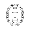 Black and white logo of the United Church of Christ featuring a cross and anchor inside a circle with the text "That They May All Be One" and "United Church of Christ" surrounding the circle.